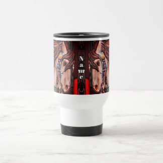 Taza De Viaje Carrusel Horse Pencil Art Personalizado