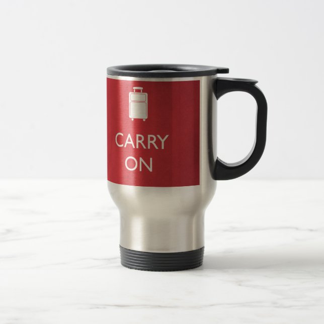 Taza De Viaje CARRY ON - Equipaje - Funny Red (Derecha)