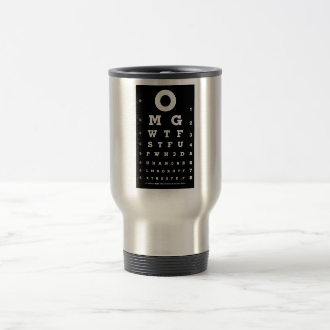 Taza De Viaje Carta de ojo divertida (Centro)