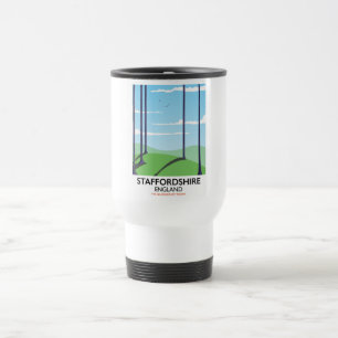 Taza De Viaje cartel de tren de Staffordshire Inglaterra