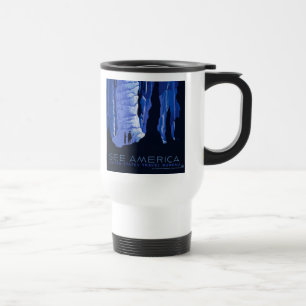 Taza De Viaje Cartel de viaje vintage de cueva caverna