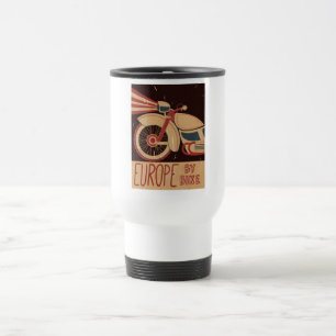 Taza De Viaje Cartel de viaje vintage de Playa Santa Giulia fran