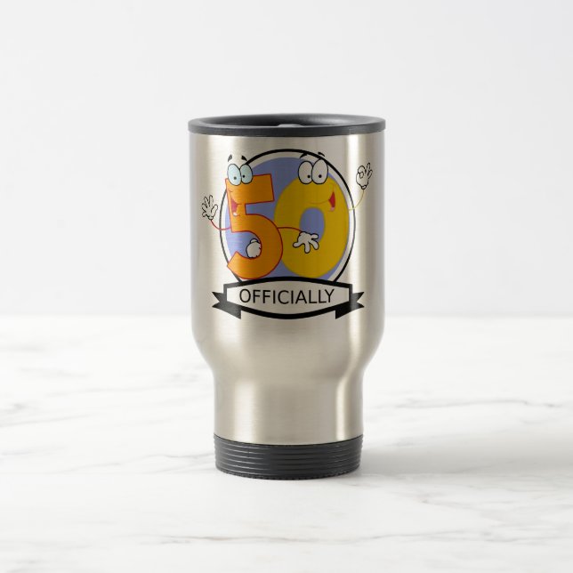 Taza De Viaje Cartel oficial de 50 cumpleaños (Centro)