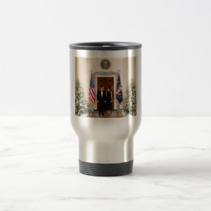 Taza De Viaje Casa Blanca de los Navidades de Donald y Melania T