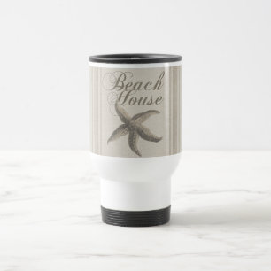 Taza De Viaje Casa de playa de estrellas de mar Costa litoral