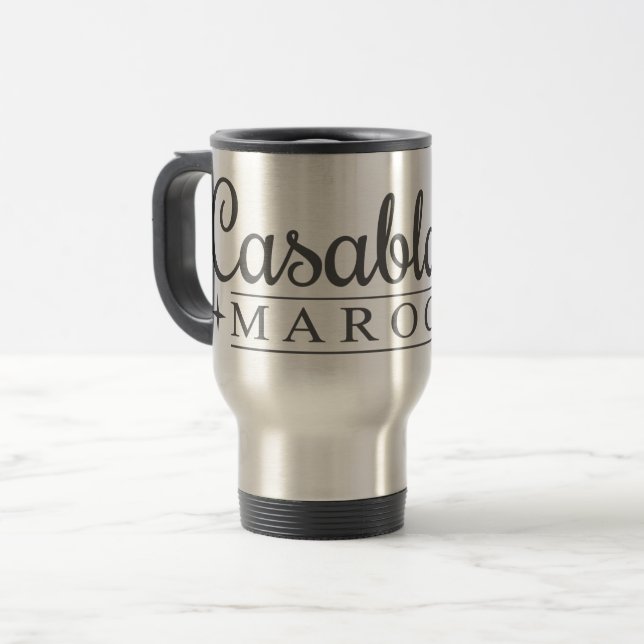 Taza De Viaje Casablanca nombre personalizado mugs (Anverso izquierdo)