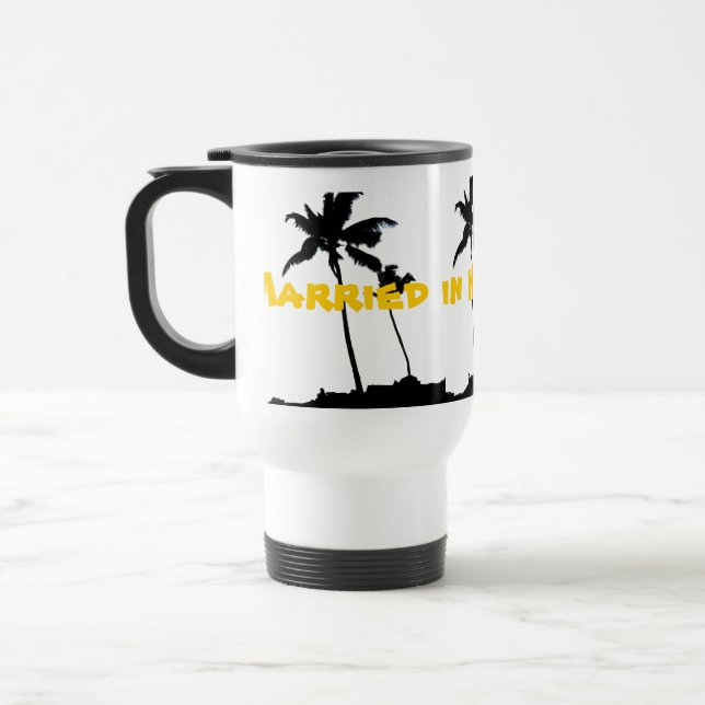 Taza De Viaje Casado en las palmeras de Hawaii (Izquierda)