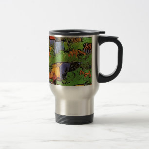 Taza De Viaje Casas en Auvers, Vincent van Gogh. Pueblo