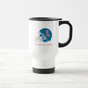 Taza De Viaje Casco de fútbol Ole Miss   Azul claro