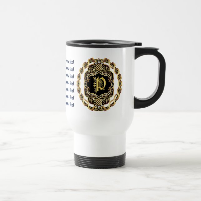 Taza De Viaje Casino 1 W/Monogram P del pirata leído sobre (Derecha)