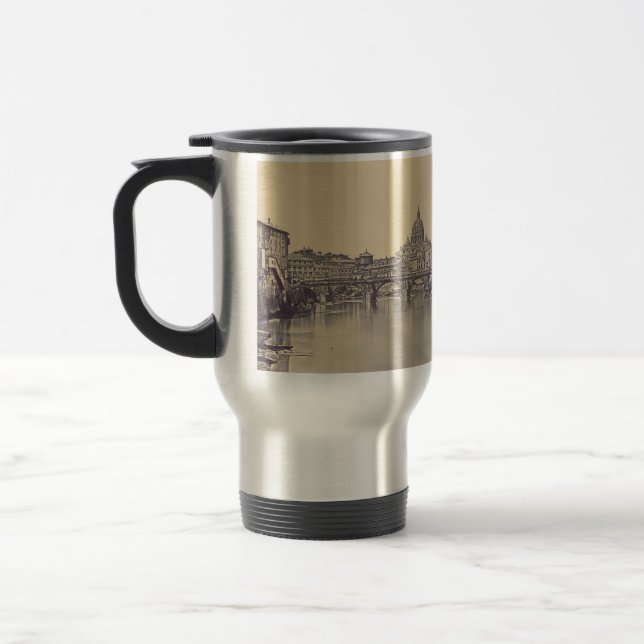 Taza De Viaje Castillo de Ángel y cúpula del Vaticano (Izquierda)