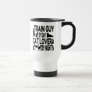 Taza De Viaje Cat Lover Train