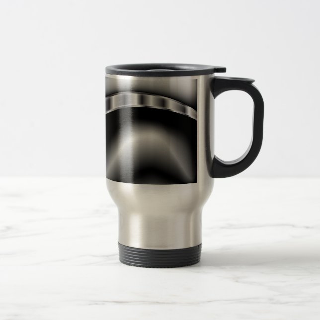 Taza De Viaje Caterpillar blanco y negro (Derecha)