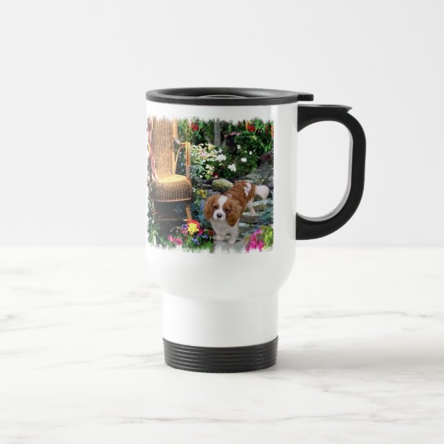 Taza De Viaje Cavalier King Charles Spaniel Art (Derecha)