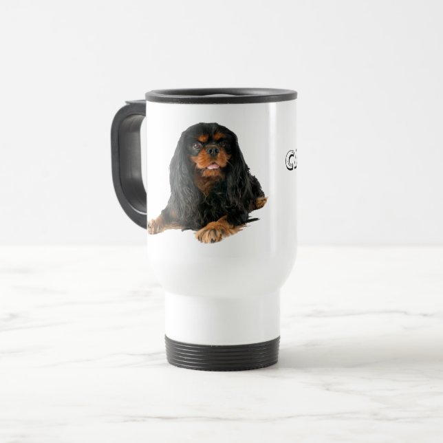Taza De Viaje Cavalier MOM - Cavalier King Charles Spaniel (Anverso izquierdo)