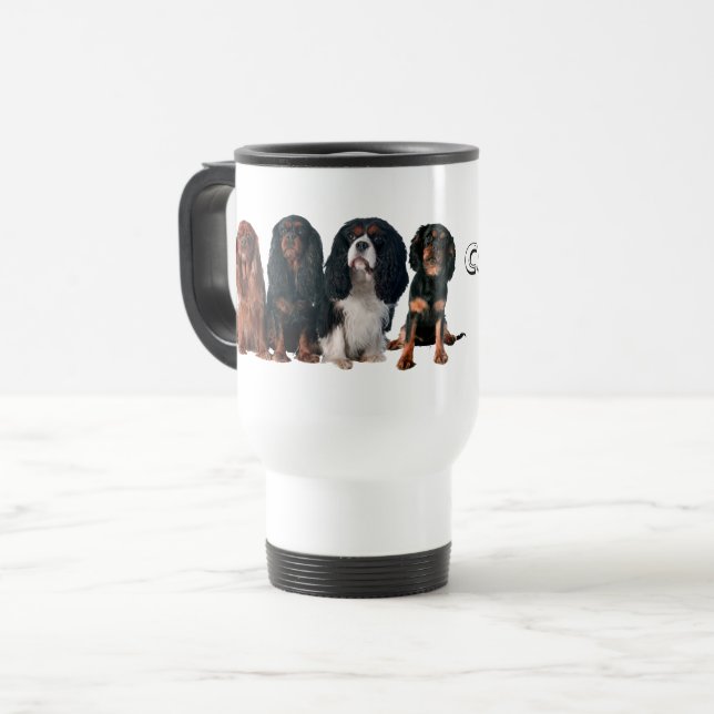 Taza De Viaje Cavalier MOM - Cavalier King Charles Spaniel Dog (Anverso izquierdo)