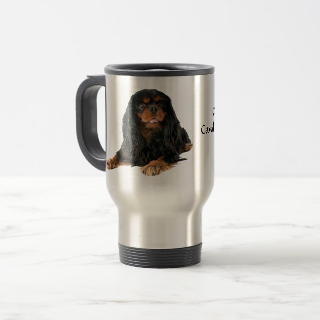 Taza De Viaje Cavalier Rey Carlos Español Perro (Anverso izquierdo)