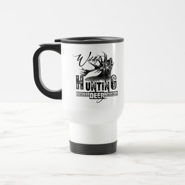 Taza De Viaje Caza de venados, aventura al aire libre (Izquierda)