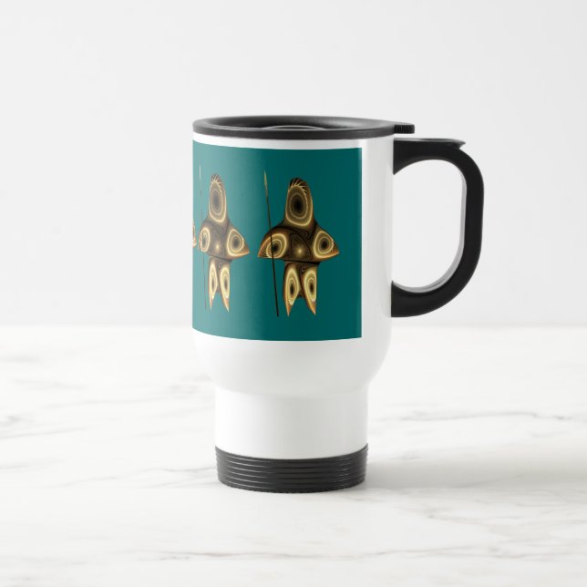 Taza De Viaje Cazador inuit fractal (Derecha)