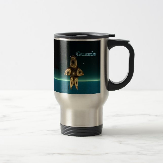 Taza De Viaje Cazador inuit fractal (Derecha)