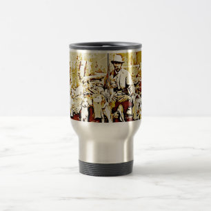 Taza De Viaje Cazador Vintage Con Perro Aluminio Mug De Viaje