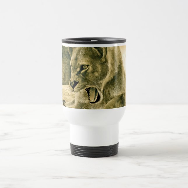 Taza De Viaje Cazando a la leona (Centro)