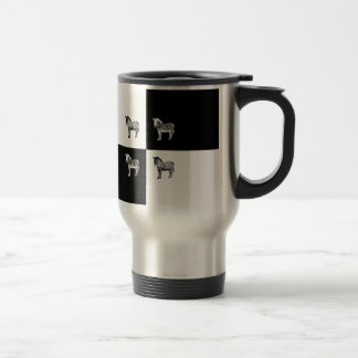 Taza De Viaje Cebra blanca y negra