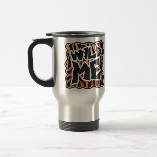 Taza De Viaje Cebra de Black and Naranja Wild Me (Izquierda)