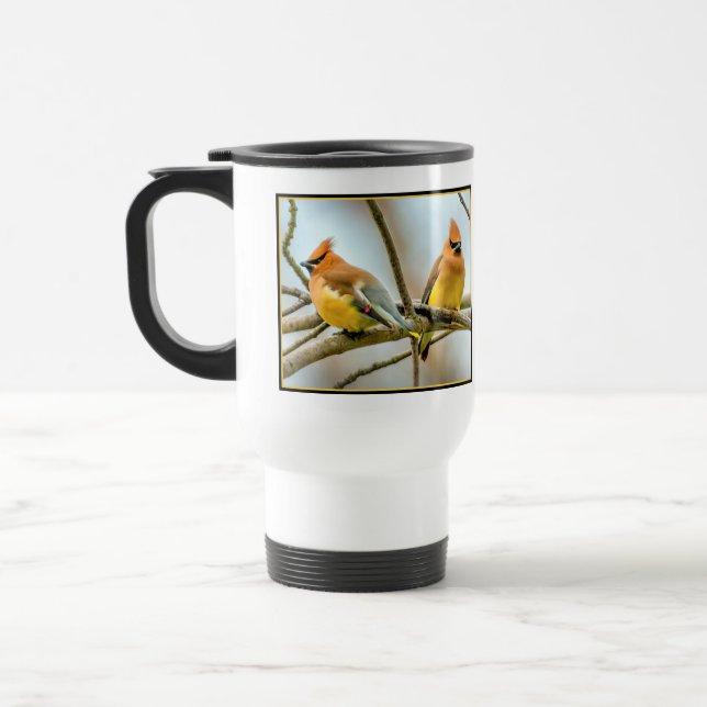 Taza De Viaje Cedar Waxwing - Fotografía original (Izquierda)