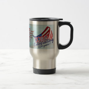 taza de viaje celebrando 250 estrellas y franjas d
