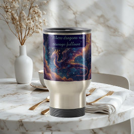 Taza De Viaje Celestial Starborne Dragon Cosmic Wings Ethereal