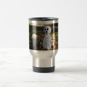 Taza De Viaje Cementerio, Fantasma y Calabaza