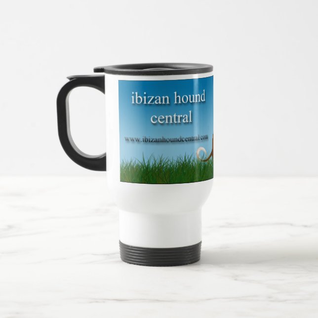 Taza De Viaje Central del perro de Ibizan (Izquierda)