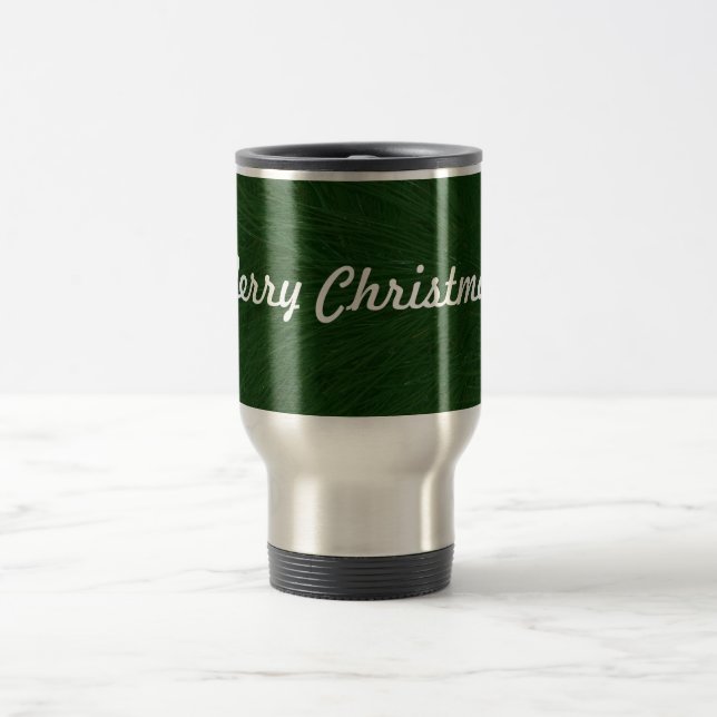 Taza De Viaje Cercano árbol de pino navideño (Centro)