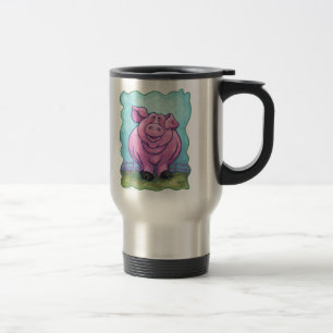 Taza De Viaje Cerdo en camino y el café en marcha