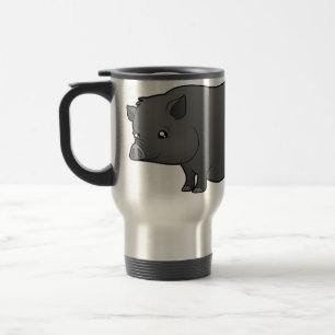 Taza De Viaje Cerdo Miniatura de Dibujos Animados