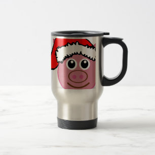 Taza De Viaje cerdo navidad