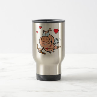 Taza De Viaje Cerdo volador con arco y flecha