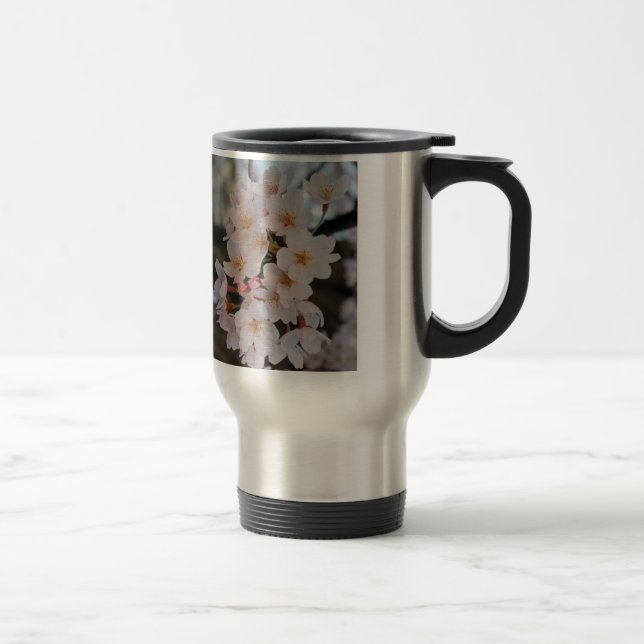 Taza De Viaje Cerezo en flor de viaje Mug (Derecha)