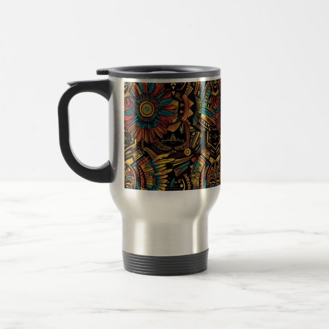 Taza De Viaje Cerulean "Sueño azteca" 444ml Travel-Commuter Mug (Izquierda)