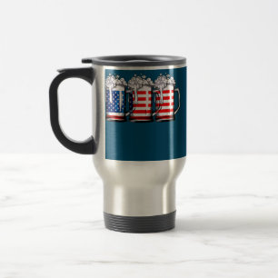 Taza De Viaje Cerveza Bandera Americana 4 De Julio Hombres Mujer