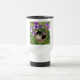 Taza De Viaje Cesta Adorable de Conejitos Bebés