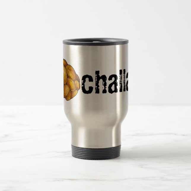 Taza De Viaje Challah Hanukkah Festividad Judía Pan trenzado de  (Centro)