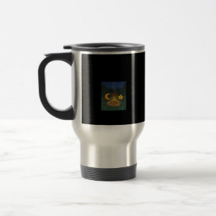 Taza De Viaje Chat Entre El Gráfico De La Luna