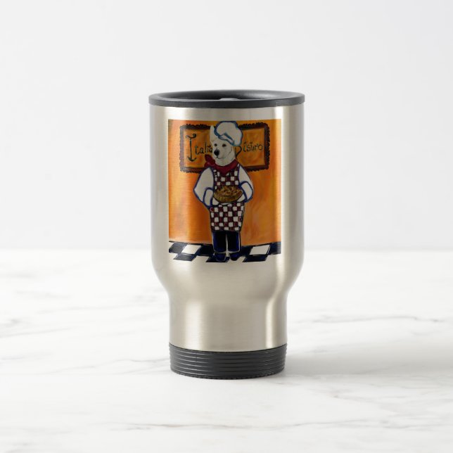 TAZA DE VIAJE CHEF PASTOR ALEMÁN BLANCO (Centro)