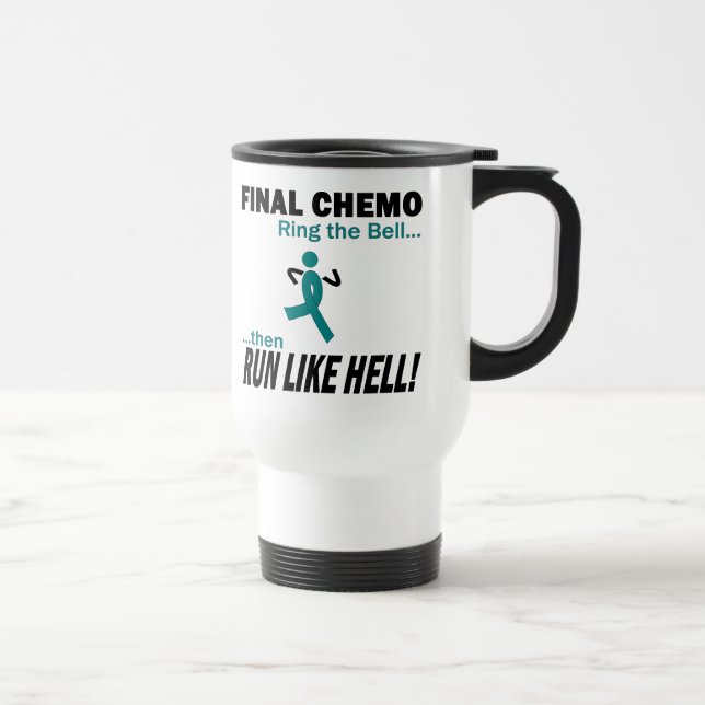 Taza De Viaje Chemo final corre mucho - cáncer ovárico (Derecha)