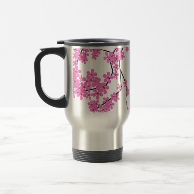 Taza De Viaje Cherry Blossom Diseño Bebida de viaje Mug (Izquierda)