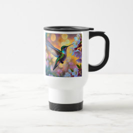 Taza De Viaje Cherry Blossom Fantasy Hummingbird