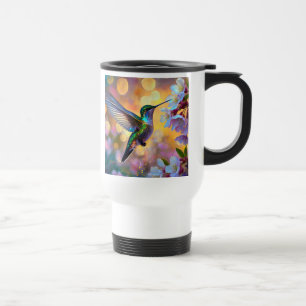 Taza De Viaje Cherry Blossom Fantasy Hummingbird