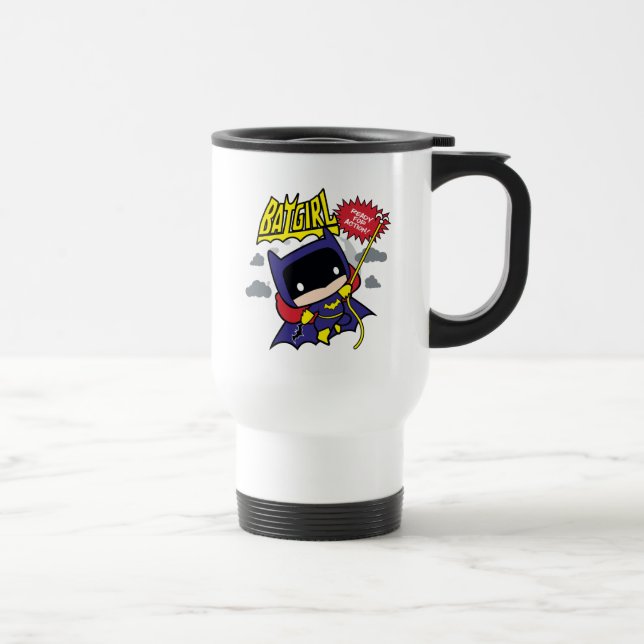 Taza De Viaje Chibi Batgirl Preparado Para La Acción (Derecha)